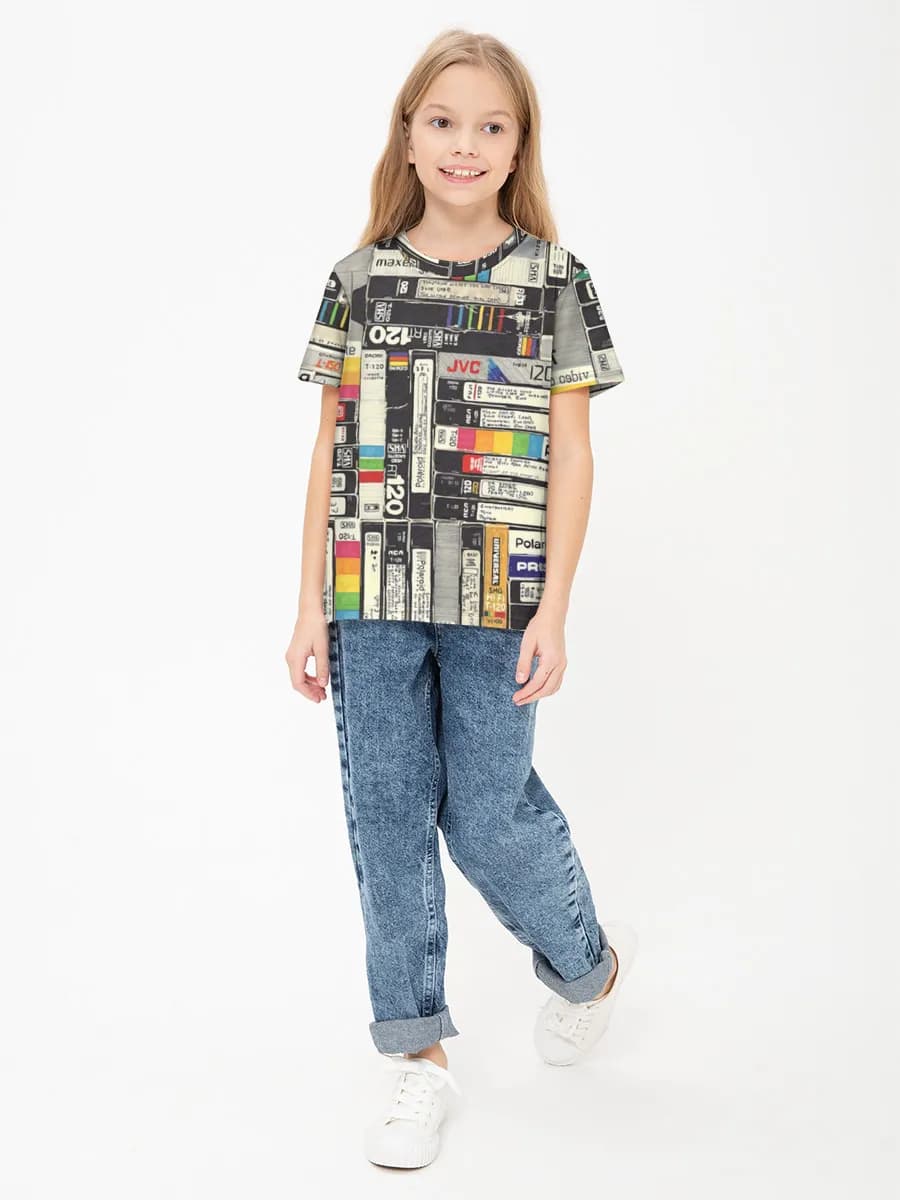 Children's cotton T-shirt (for girls. Copy)