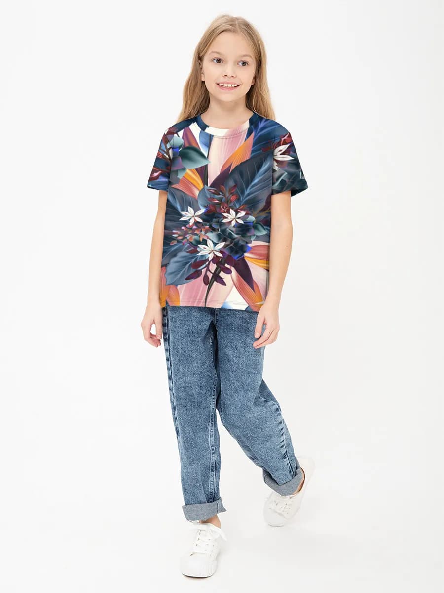 Children's cotton T-shirt (for girls. Copy)