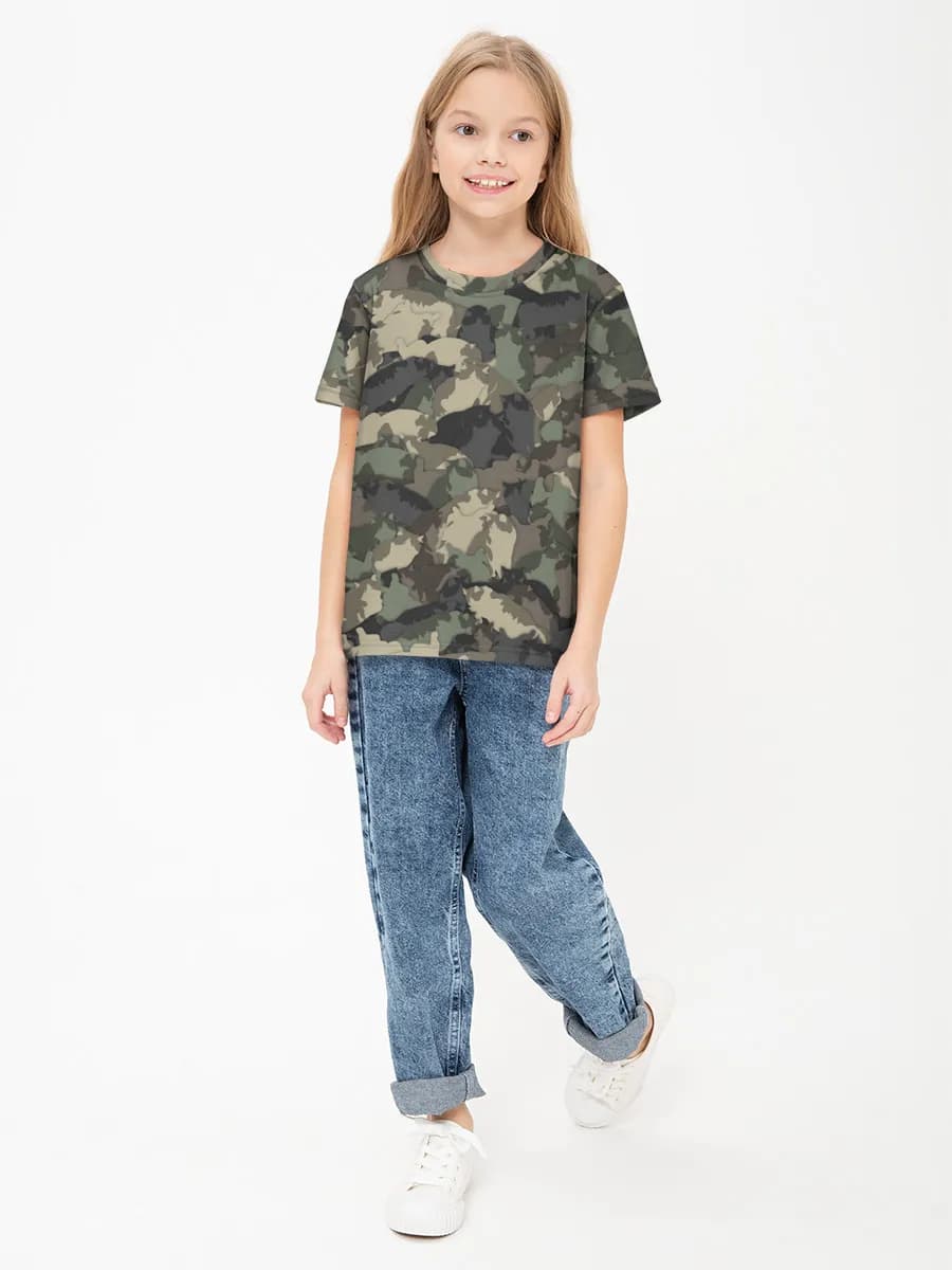 Children's cotton T-shirt (for girls. Copy)