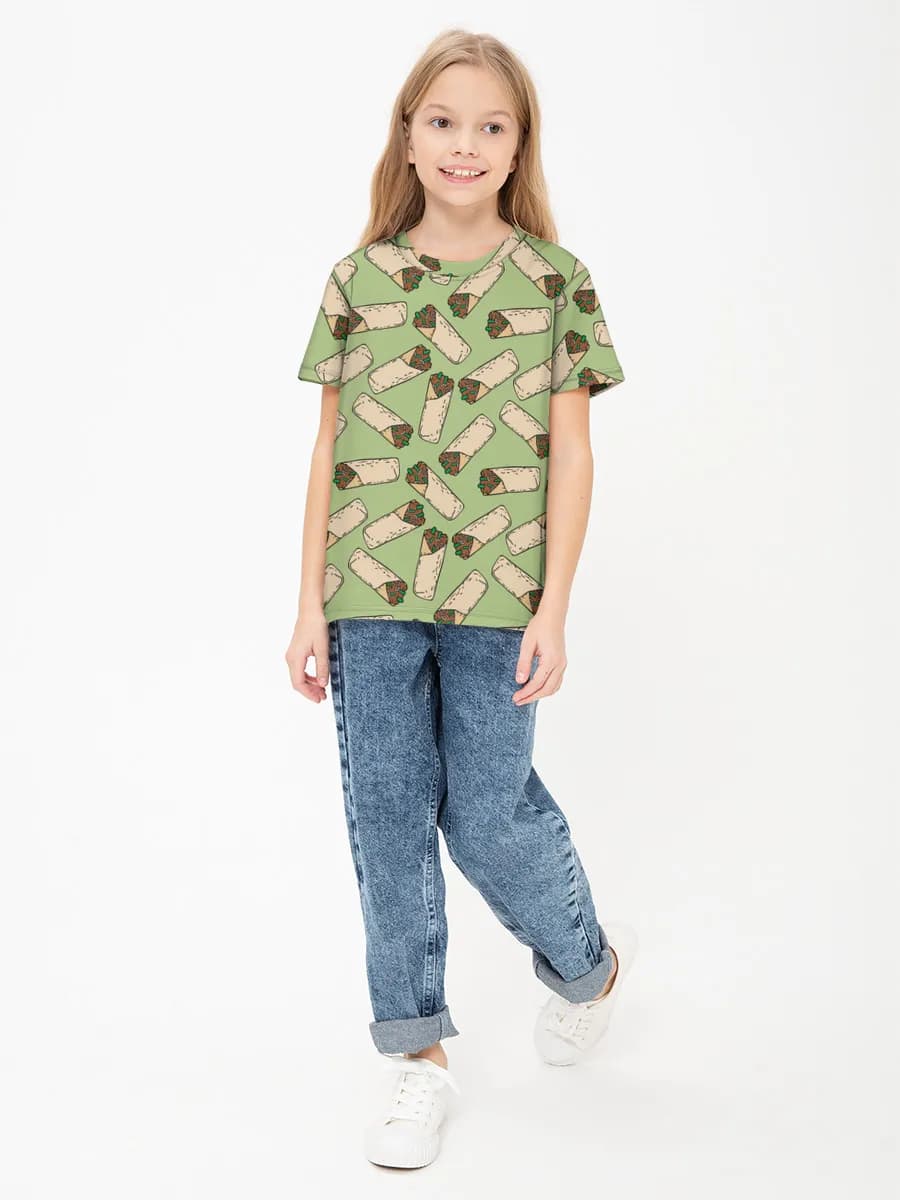 Children's cotton T-shirt (for girls. Copy)