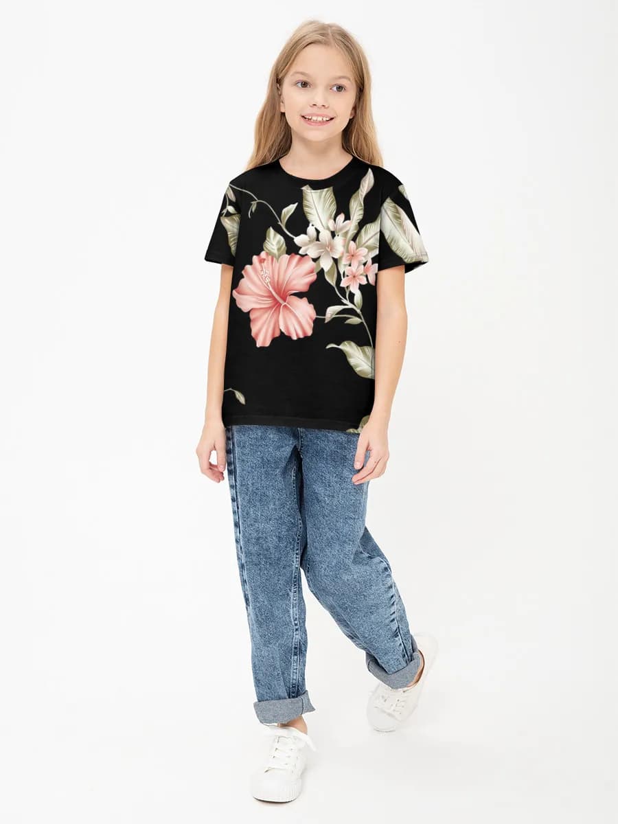 Children's cotton T-shirt (for girls. Copy)