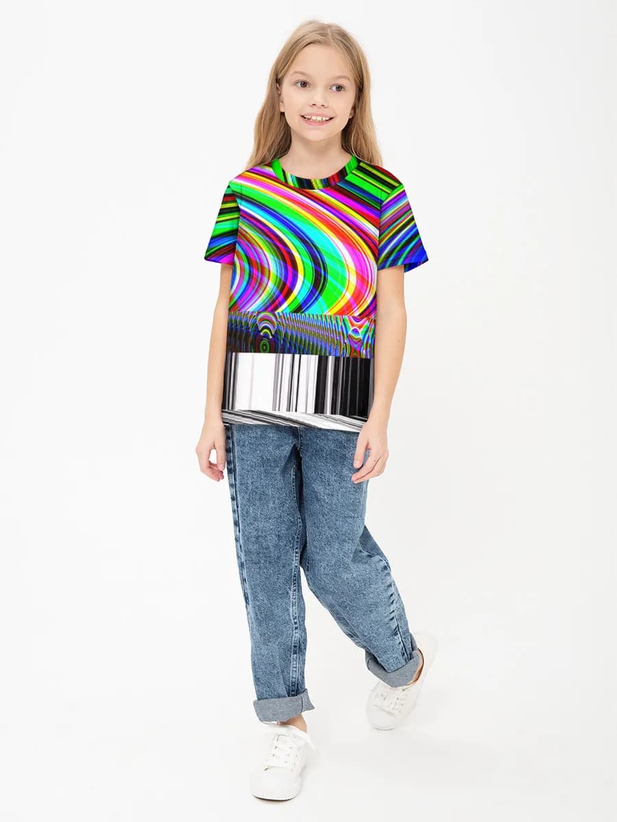 Children's cotton T-shirt (for girls. Copy)