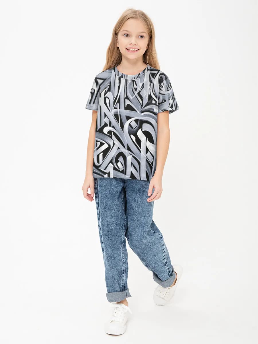 Children's cotton T-shirt (for girls. Copy)