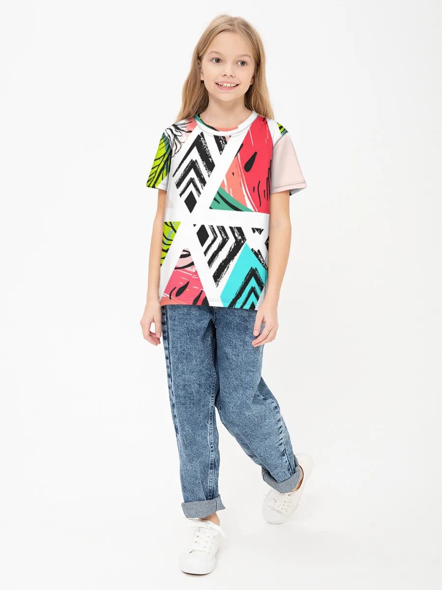 Children's cotton T-shirt (for girls. Copy)