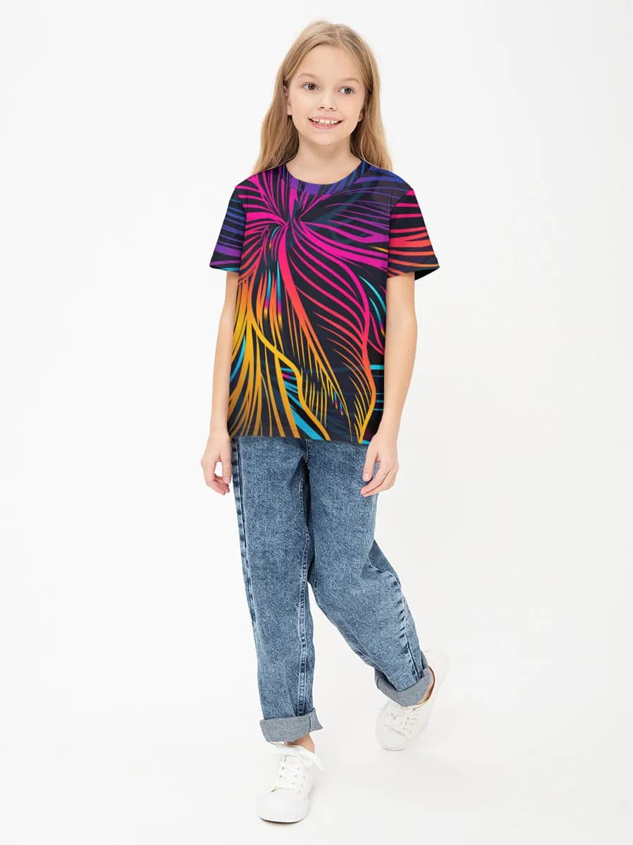 Children's cotton T-shirt (for girls. Copy)