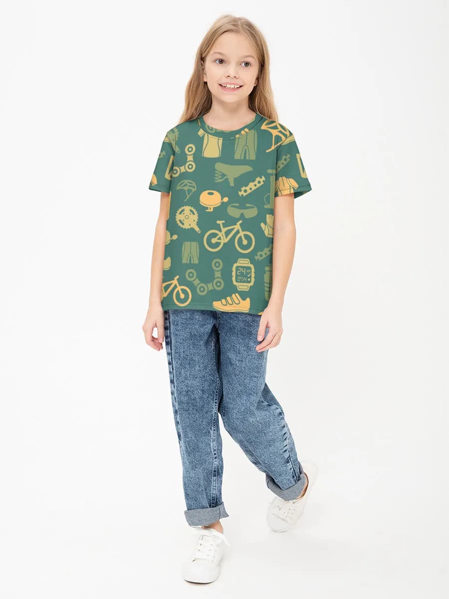 Children's cotton T-shirt (for girls. Copy)