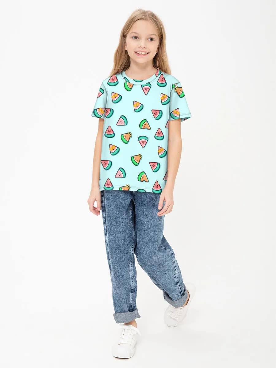 Children's cotton T-shirt (for girls. Copy)