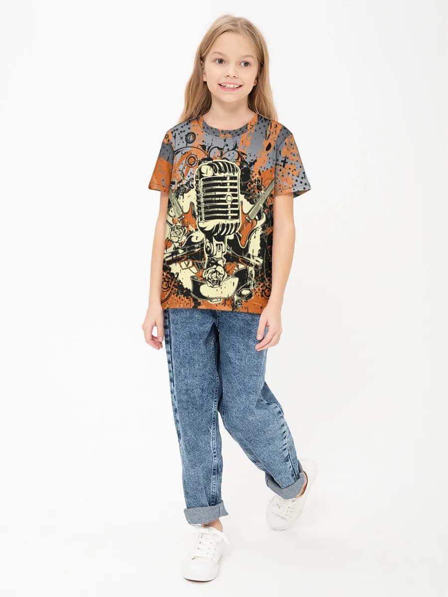 Children's cotton T-shirt (for girls. Copy)