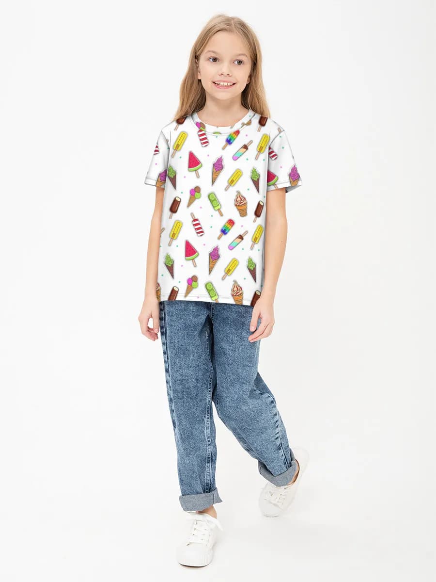 Children's cotton T-shirt (for girls. Copy)