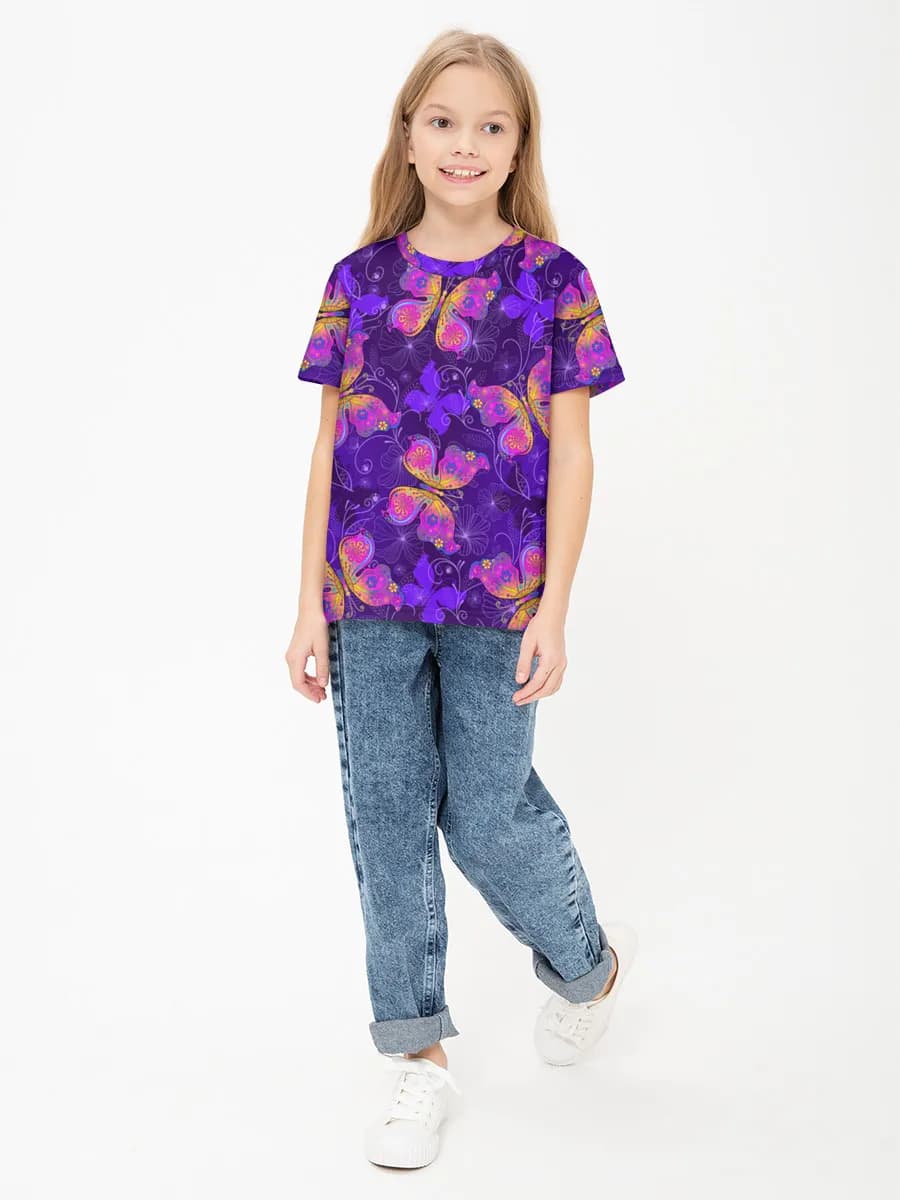 Children's cotton T-shirt (for girls. Copy)