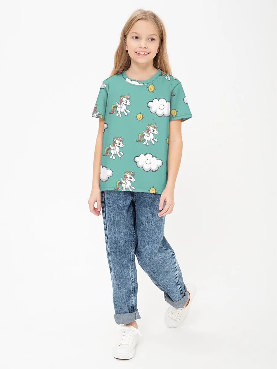 Children's cotton T-shirt (for girls. Copy)