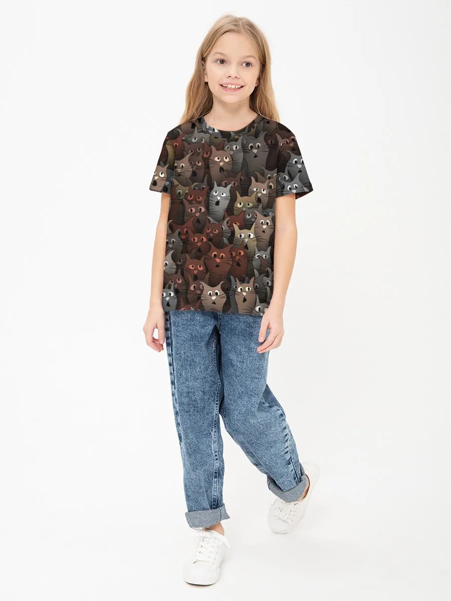 Children's cotton T-shirt (for girls. Copy)