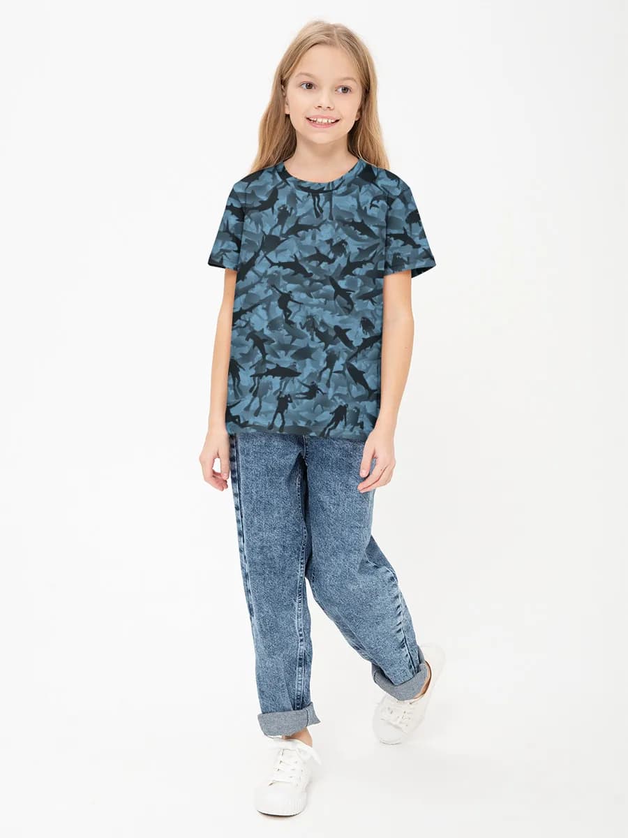 Children's cotton T-shirt (for girls. Copy)