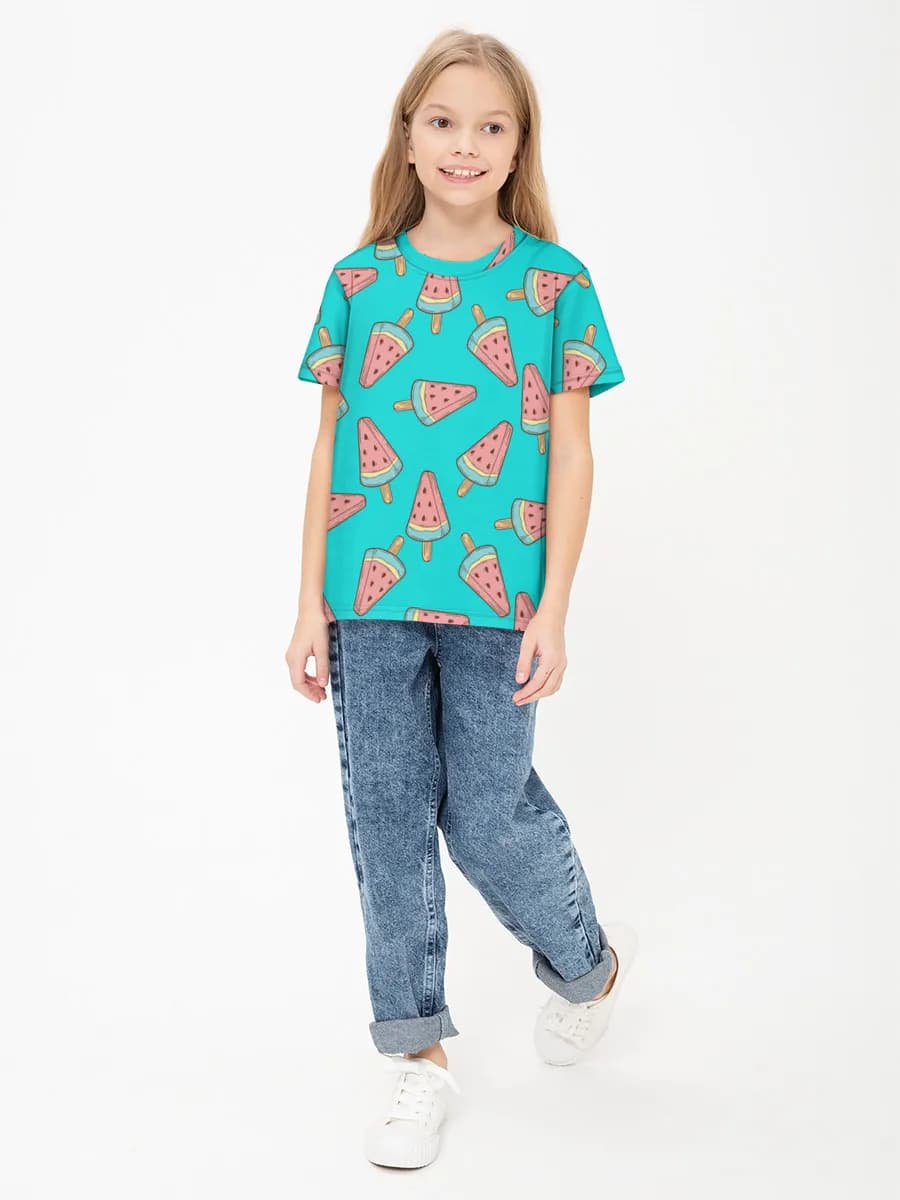 Children's cotton T-shirt (for girls. Copy)
