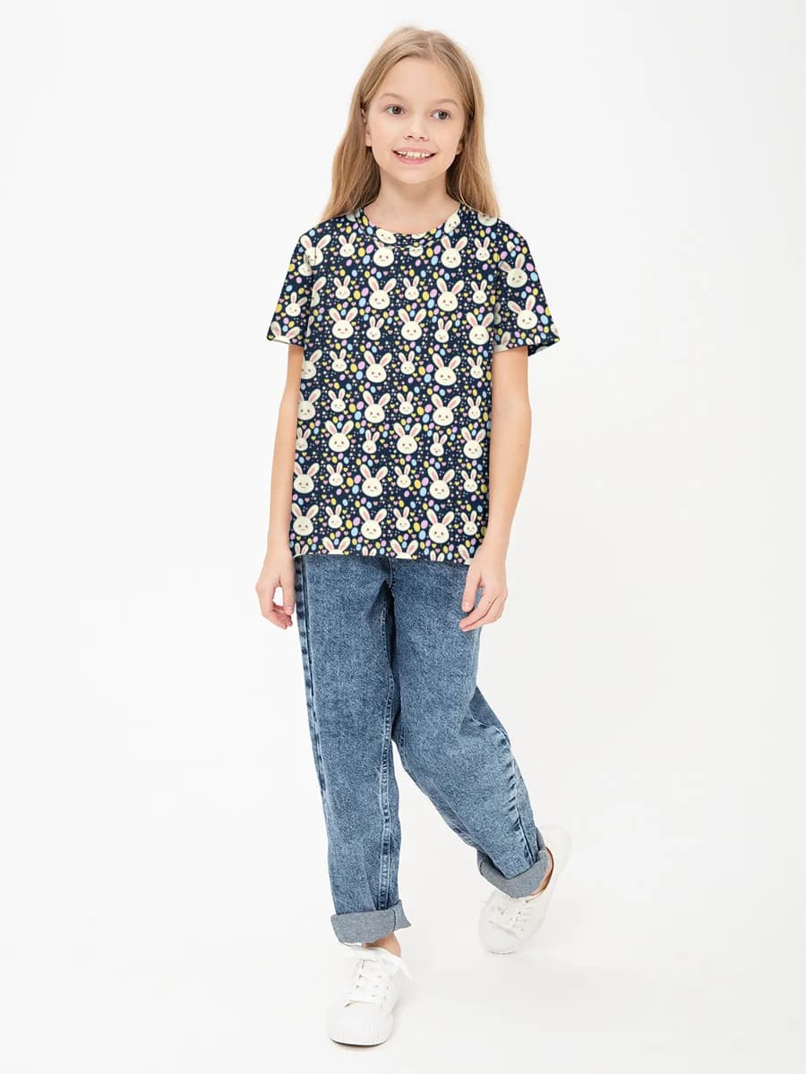 Children's cotton T-shirt (for girls. Copy)