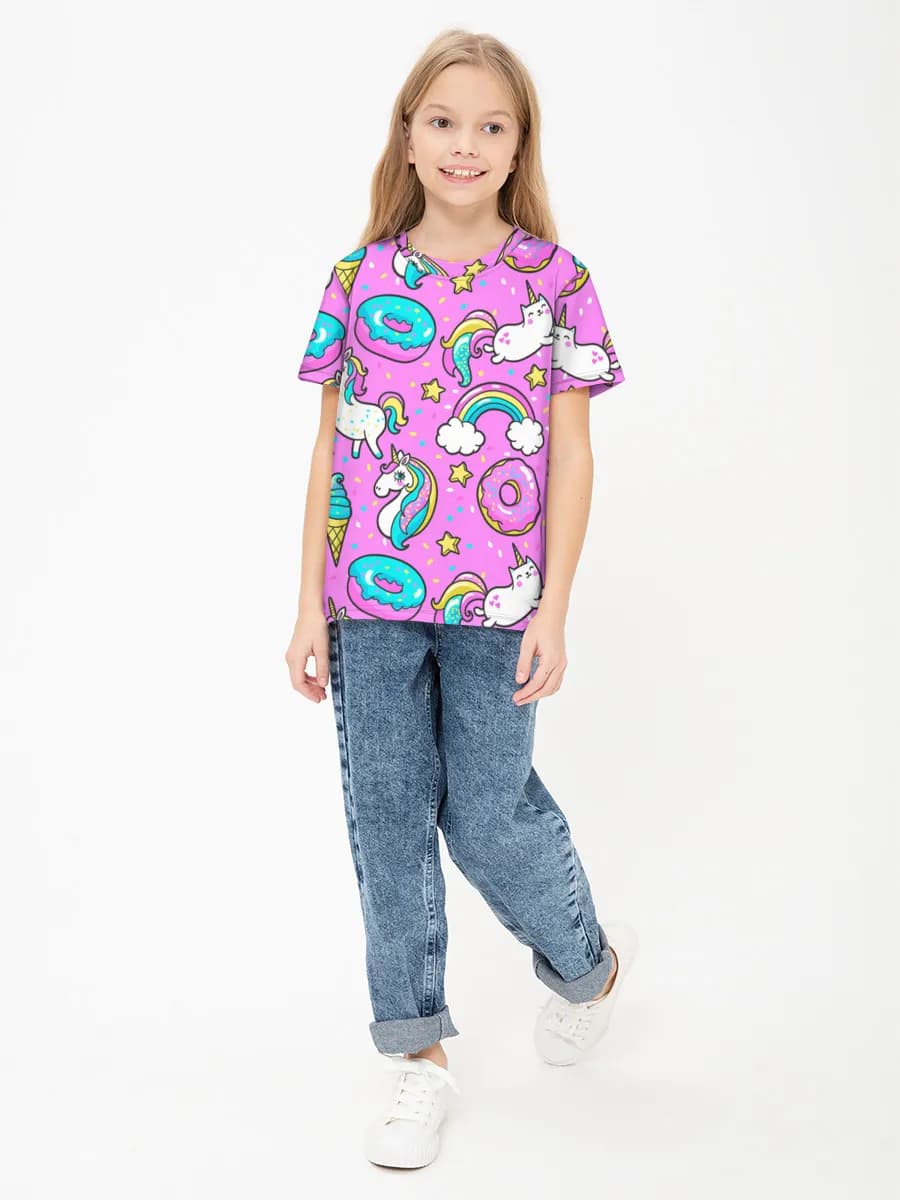 Children's cotton T-shirt (for girls. Copy)