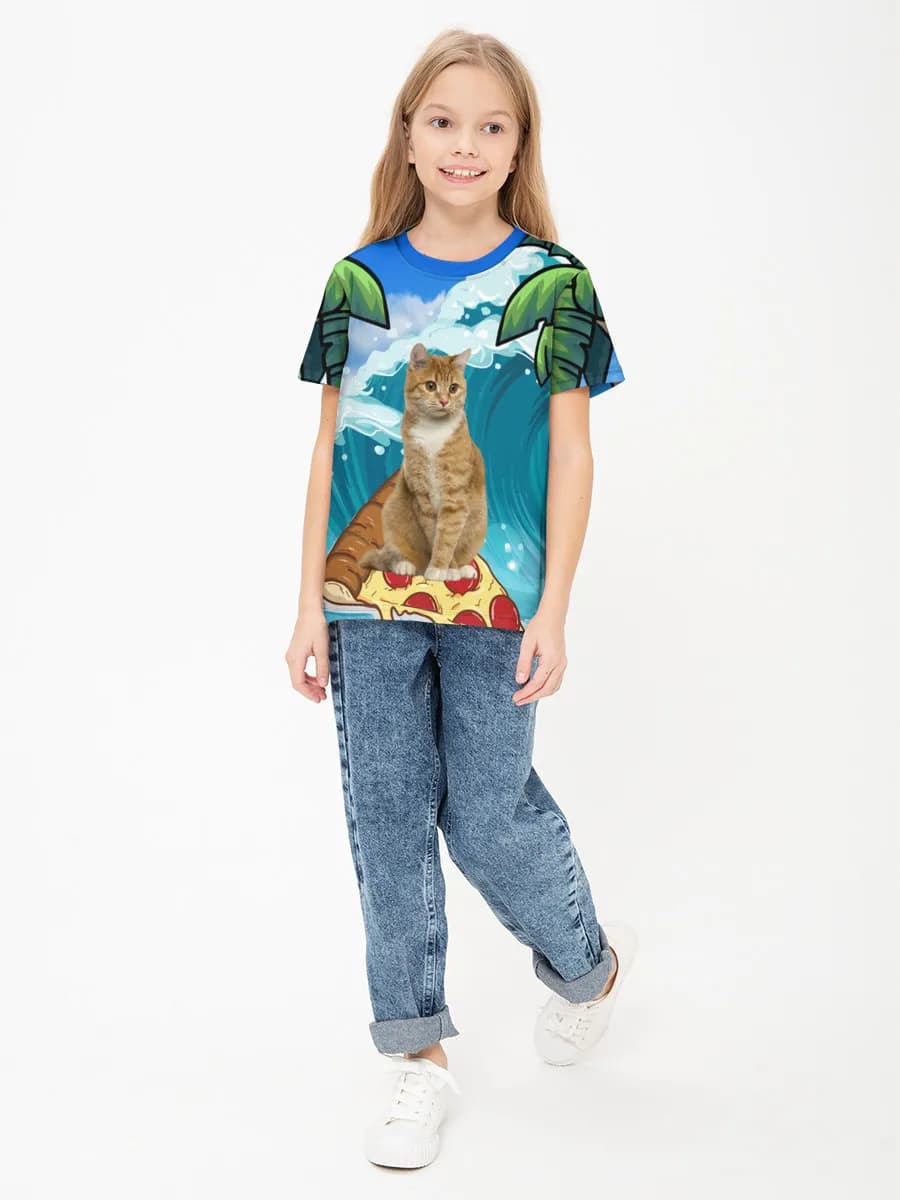 Children's cotton T-shirt (for girls. Copy)