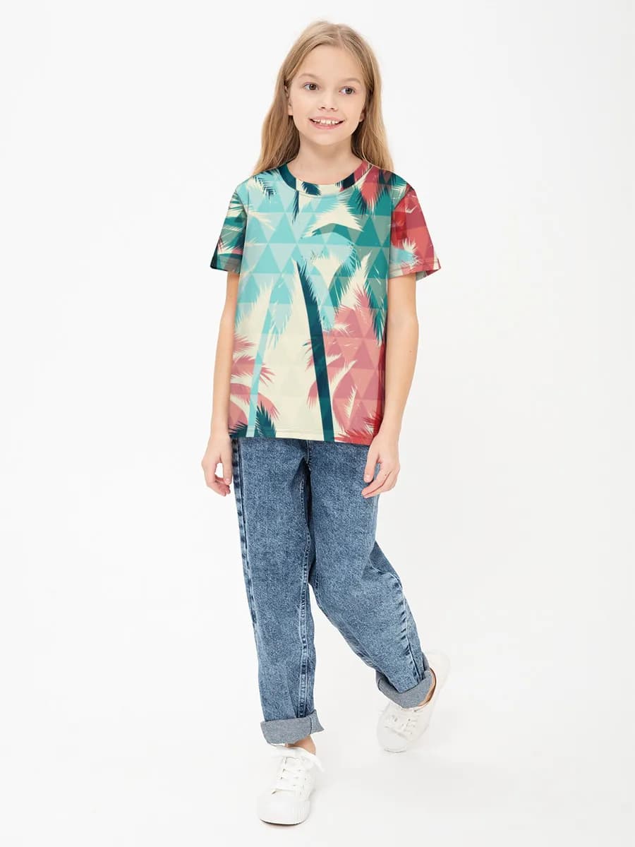 Children's cotton T-shirt (for girls. Copy)