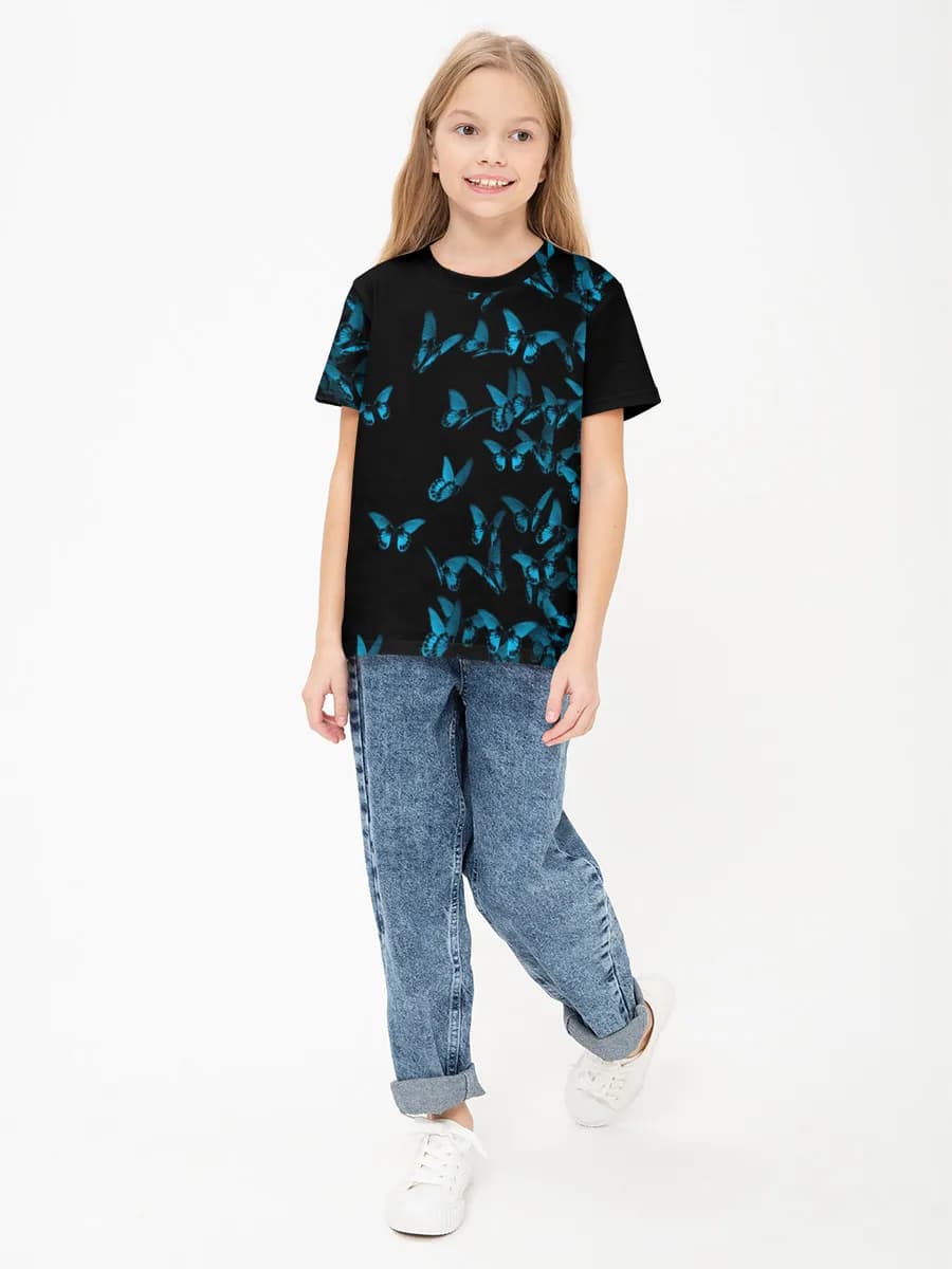 Children's cotton T-shirt (for girls. Copy)