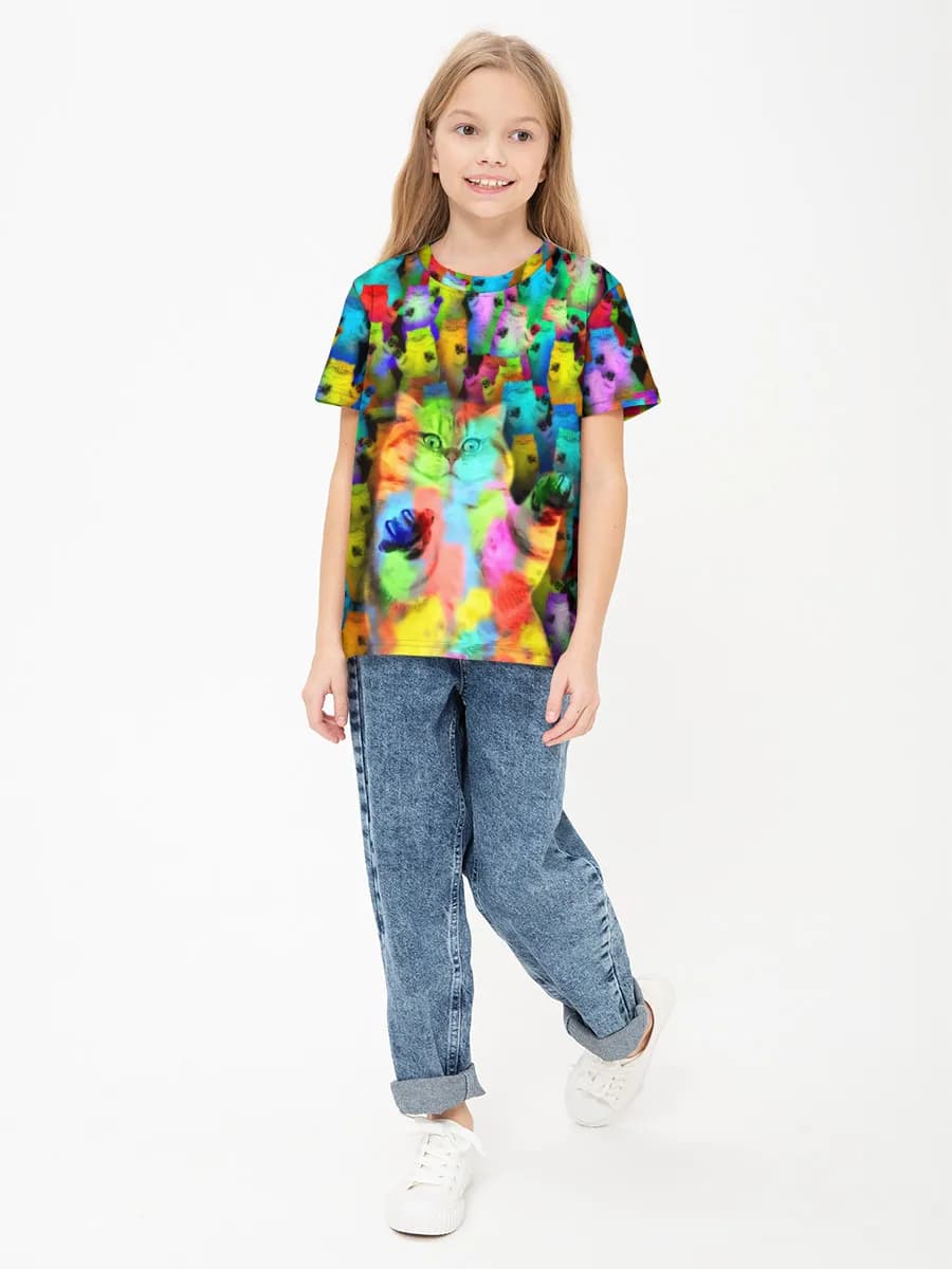 Children's cotton T-shirt (for girls. Copy)