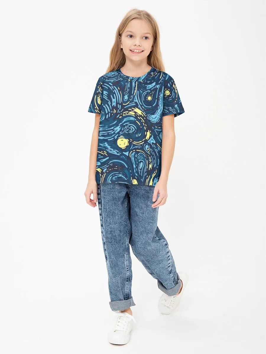 Children's cotton T-shirt (for girls. Copy)