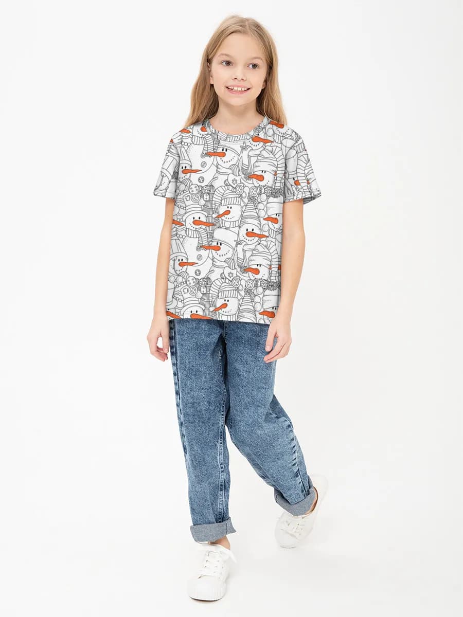 Children's cotton T-shirt (for girls. Copy)