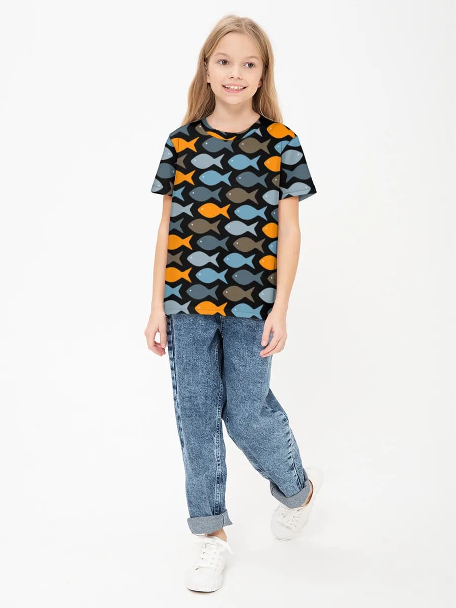 Children's cotton T-shirt (for girls. Copy)