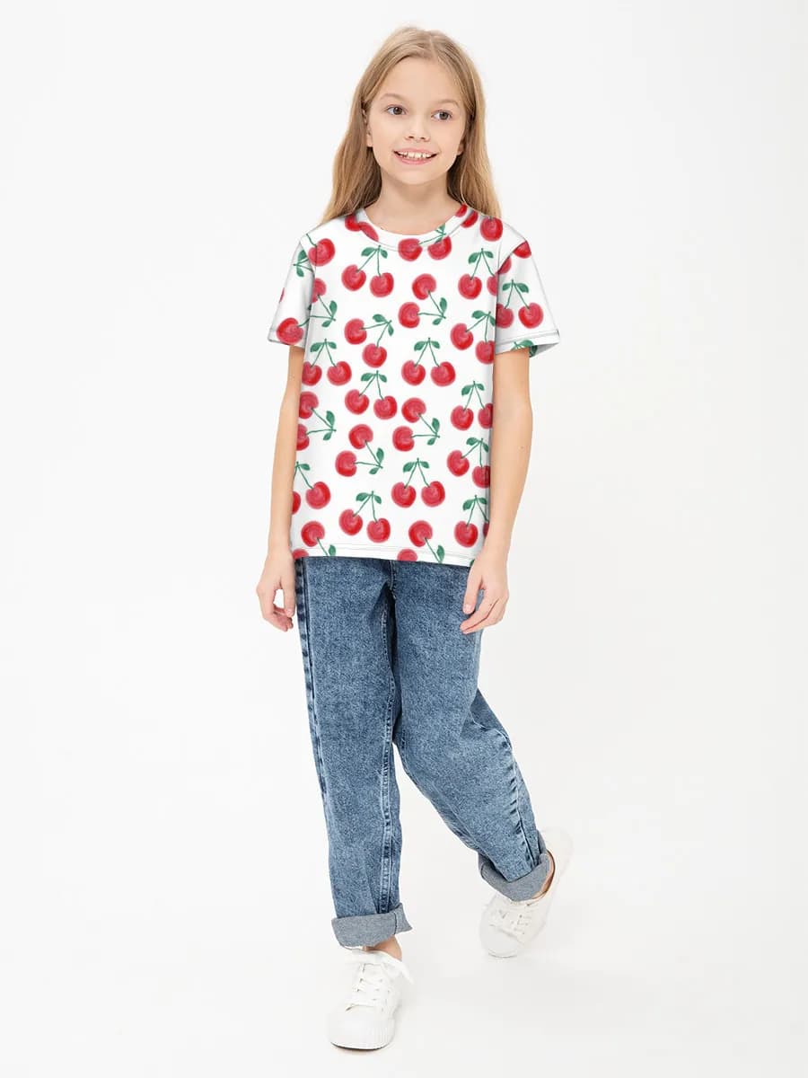 Children's cotton T-shirt (for girls. Copy)