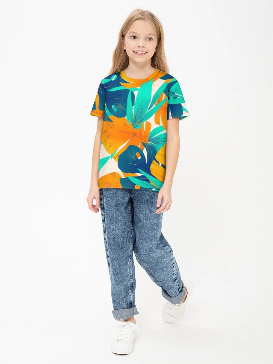 Children's cotton T-shirt (for girls. Copy)