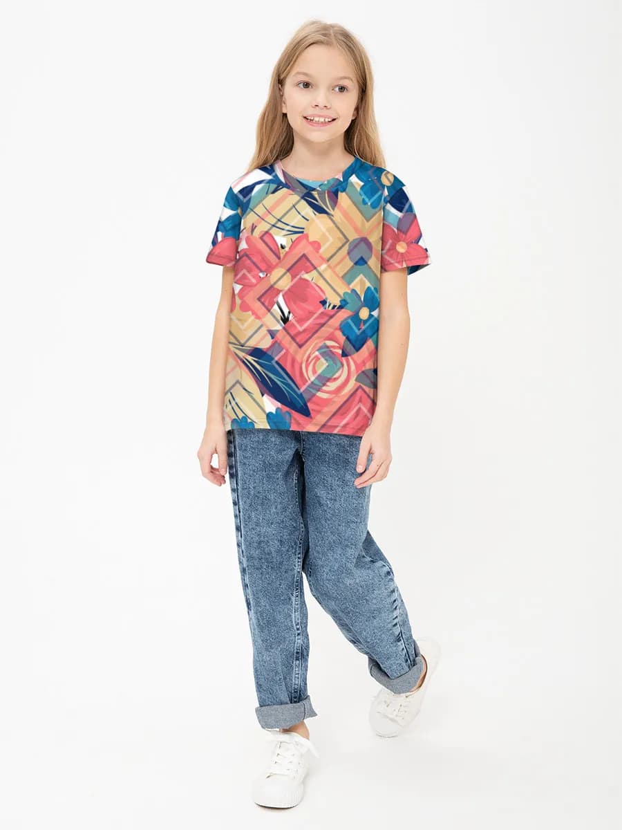 Children's cotton T-shirt (for girls. Copy)