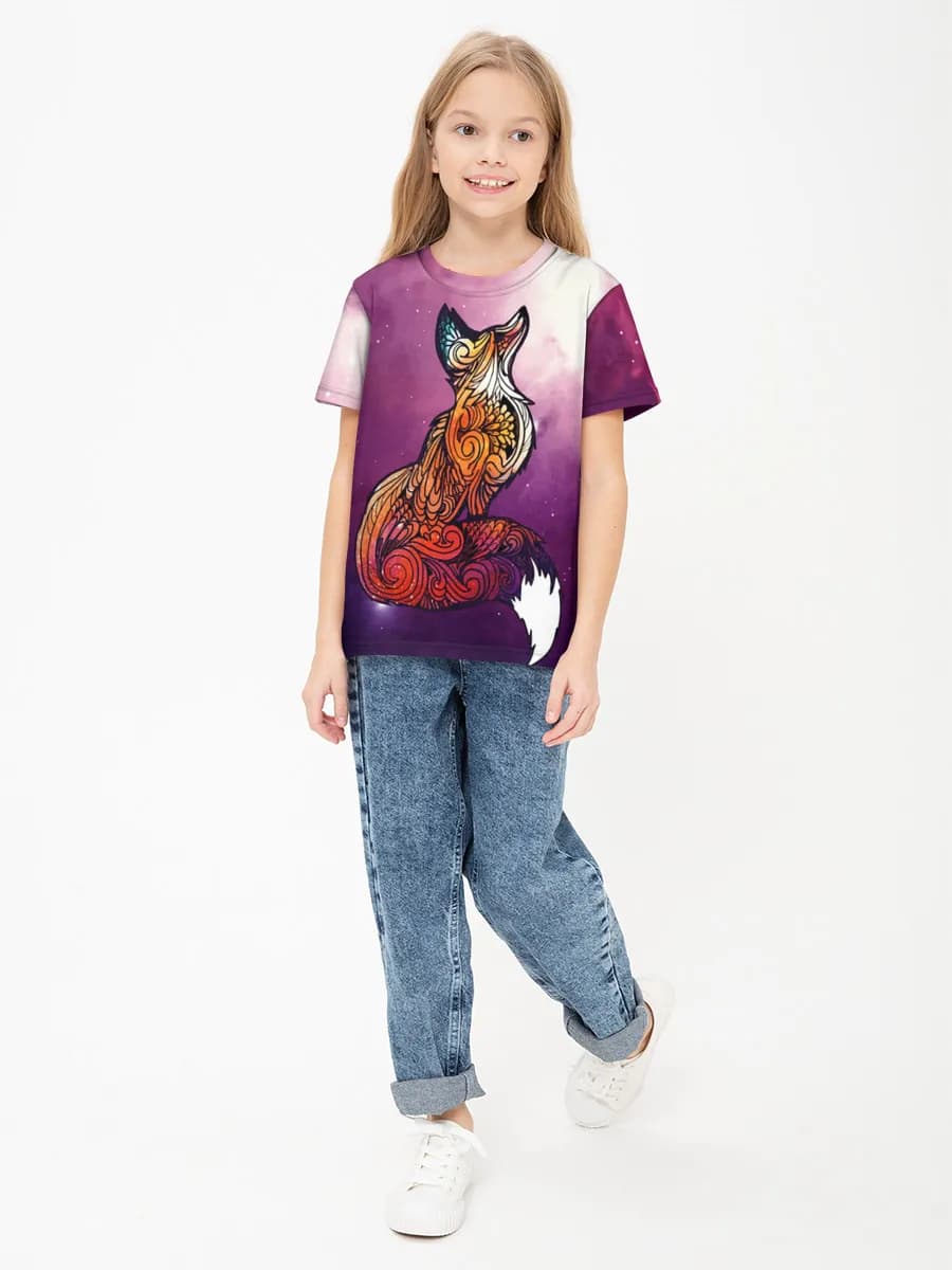 Children's cotton T-shirt (for girls. Copy)