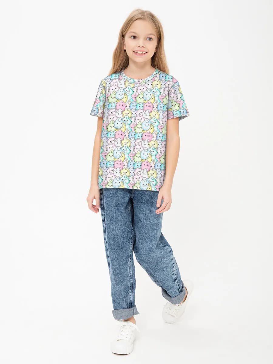 Children's cotton T-shirt (for girls. Copy)