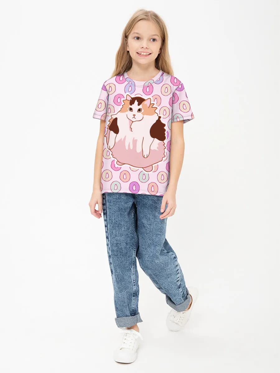 Children's cotton T-shirt (for girls. Copy)