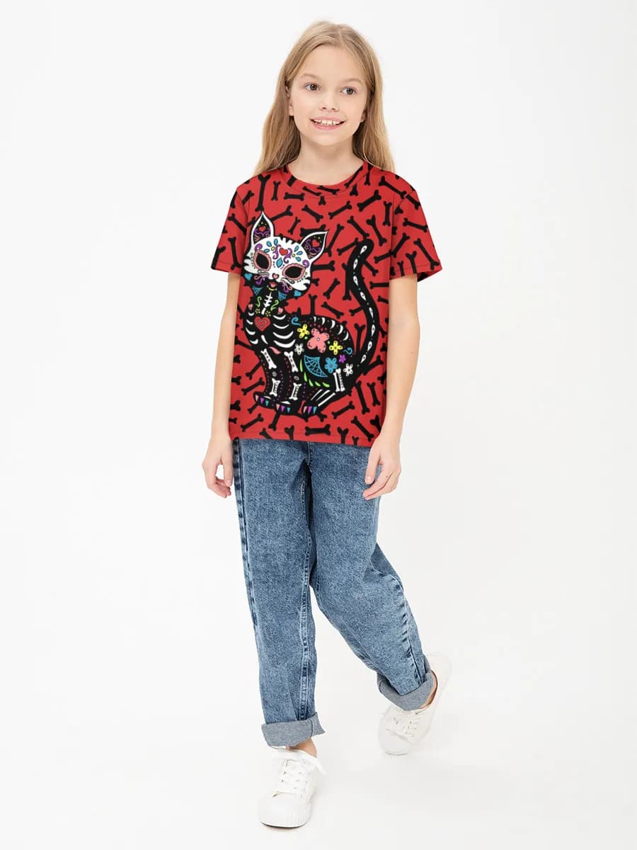 Children's cotton T-shirt (for girls. Copy)
