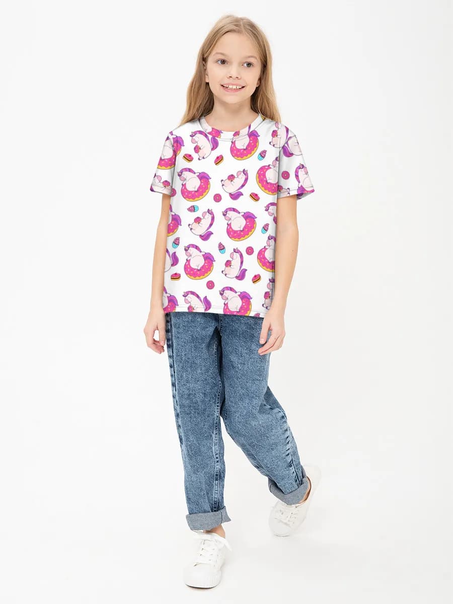 Children's cotton T-shirt (for girls. Copy)