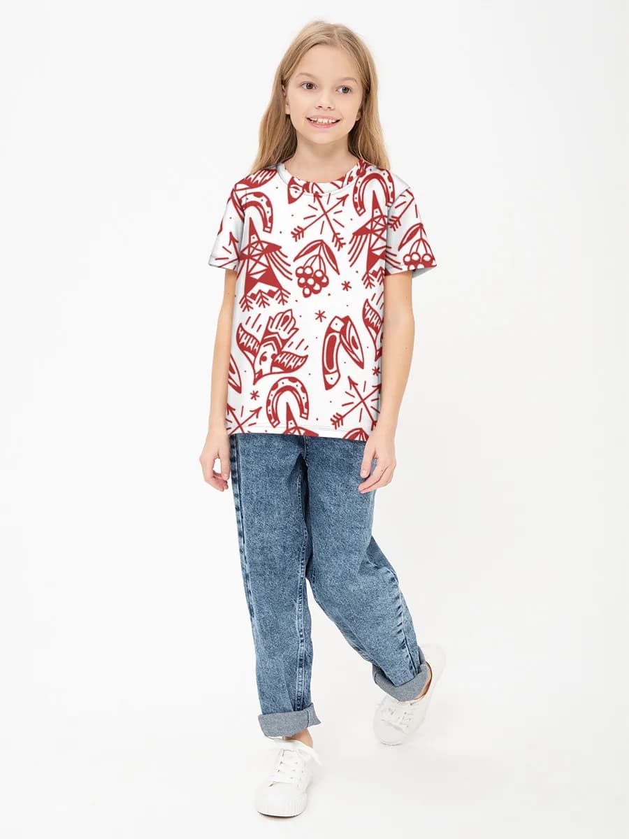 Children's cotton T-shirt (for girls. Copy)