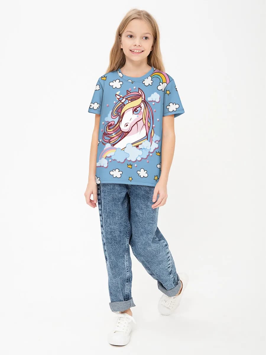 Children's cotton T-shirt (for girls. Copy)