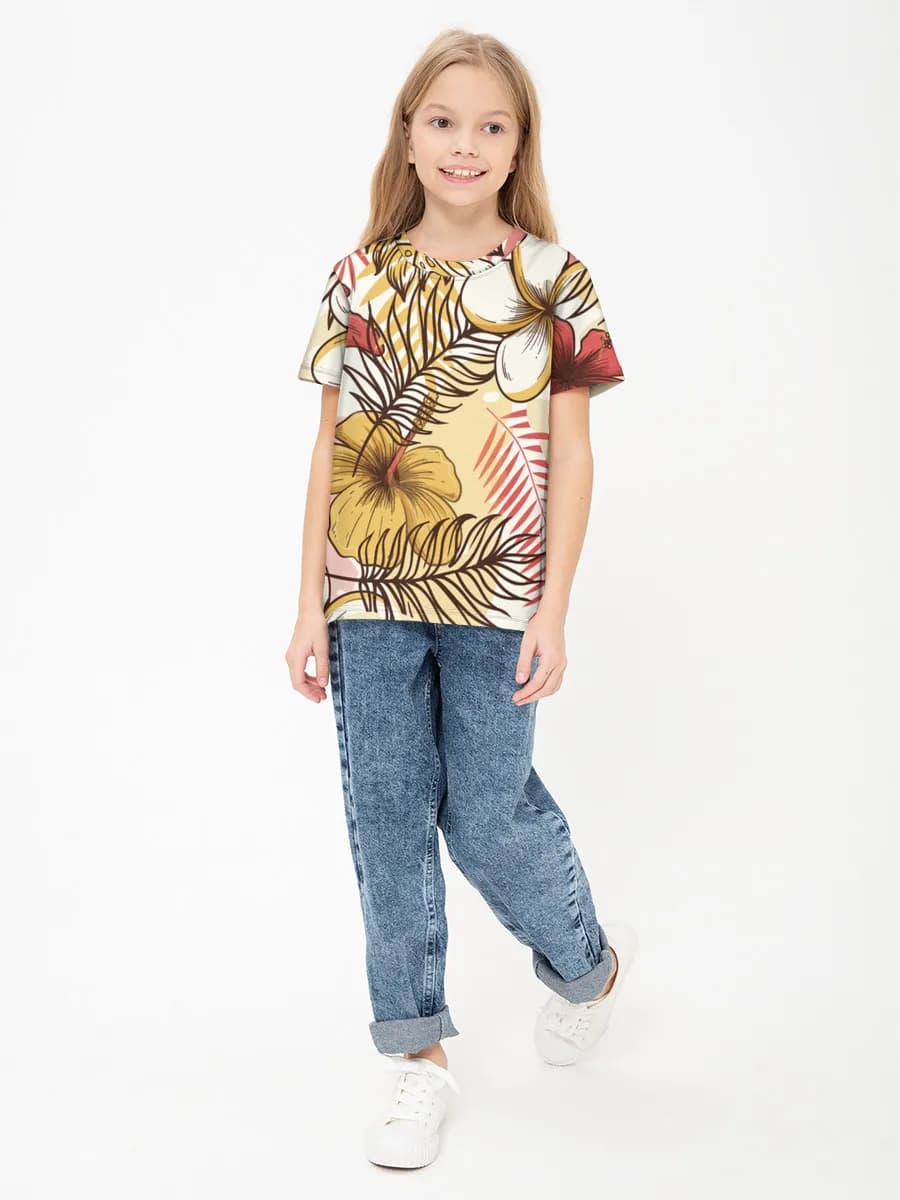Children's cotton T-shirt (for girls. Copy)