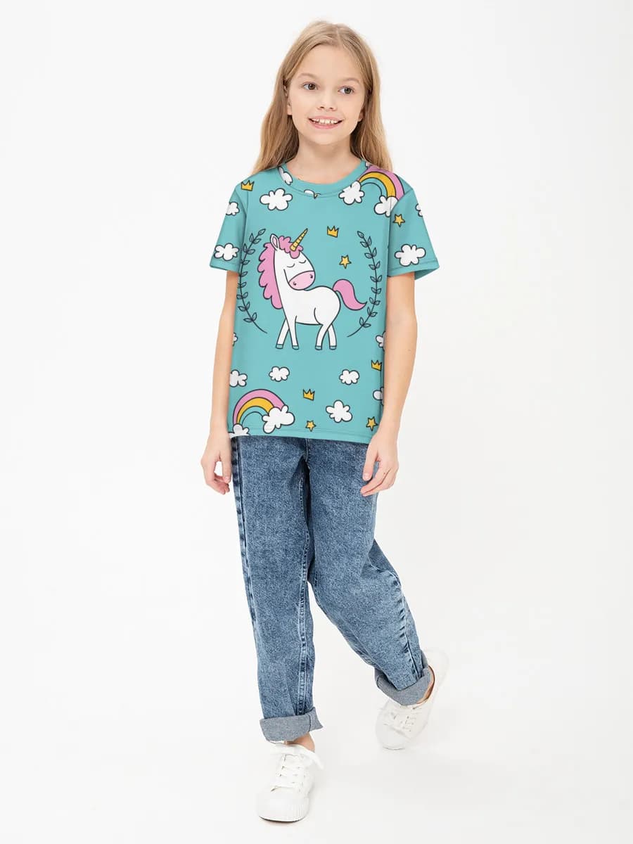 Children's cotton T-shirt (for girls. Copy)