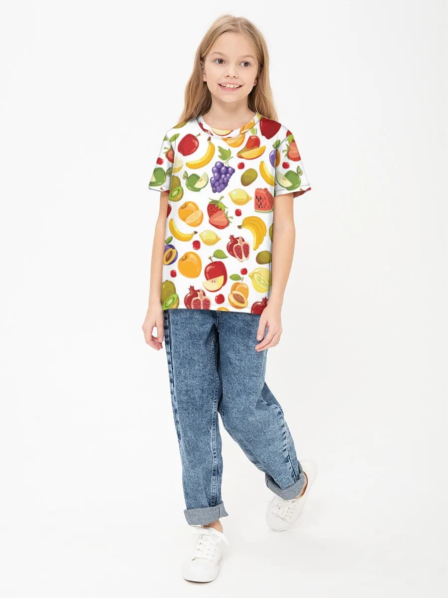 Children's cotton T-shirt (for girls. Copy)