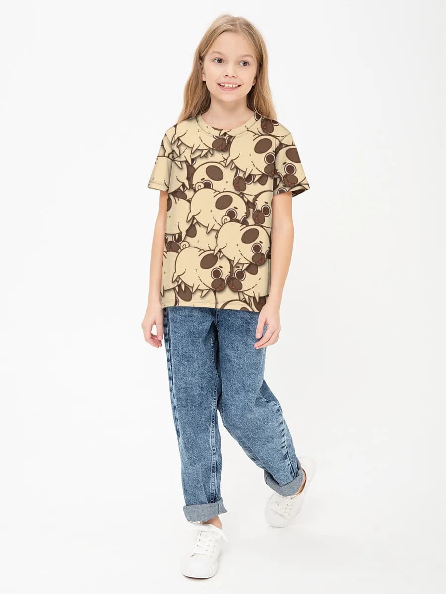 Children's cotton T-shirt (for girls. Copy)