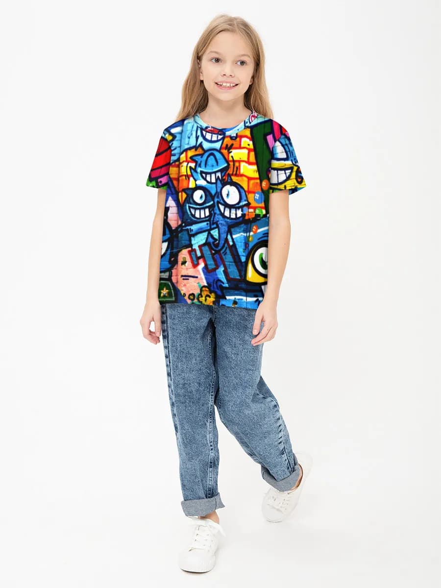 Children's cotton T-shirt (for girls. Copy)