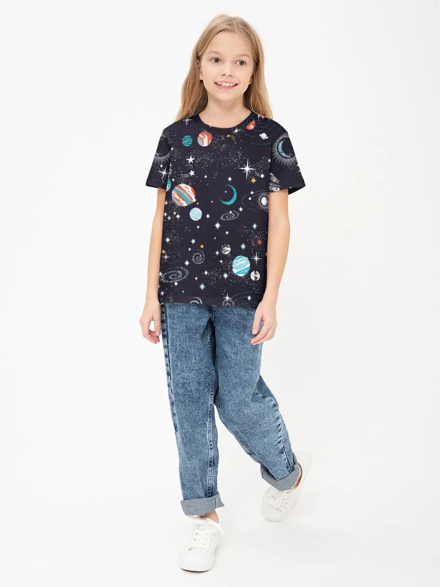 Children's cotton T-shirt (for girls. Copy)