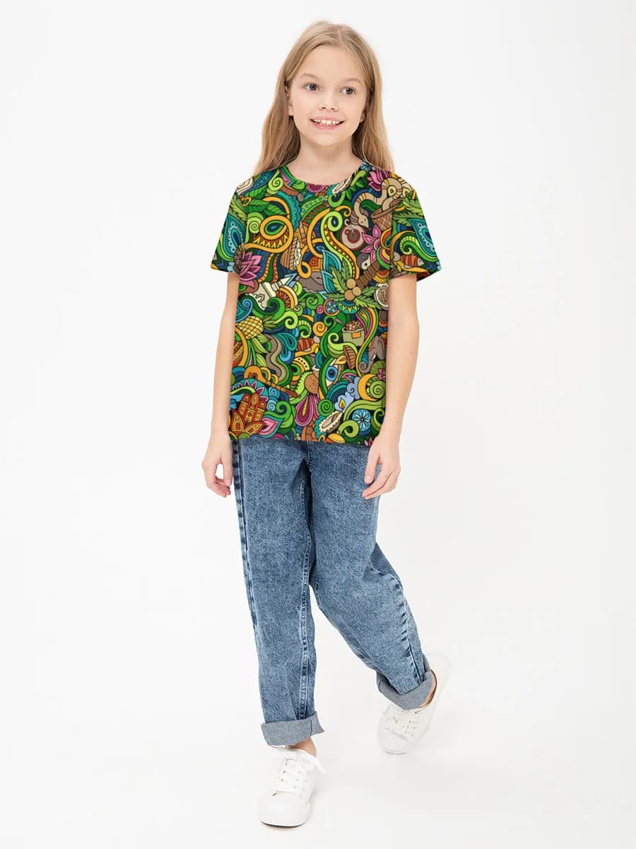 Children's cotton T-shirt (for girls. Copy)
