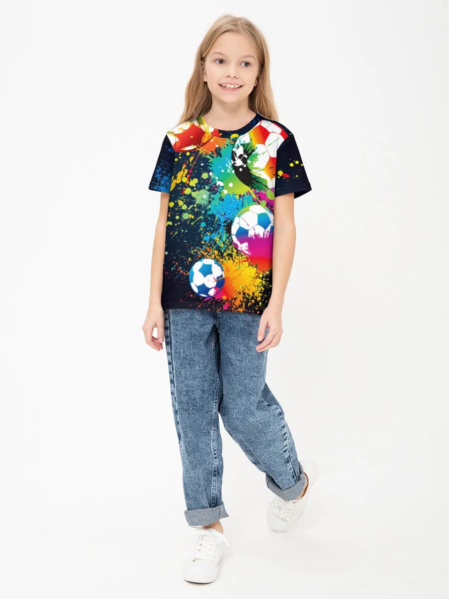Children's cotton T-shirt (for girls. Copy)