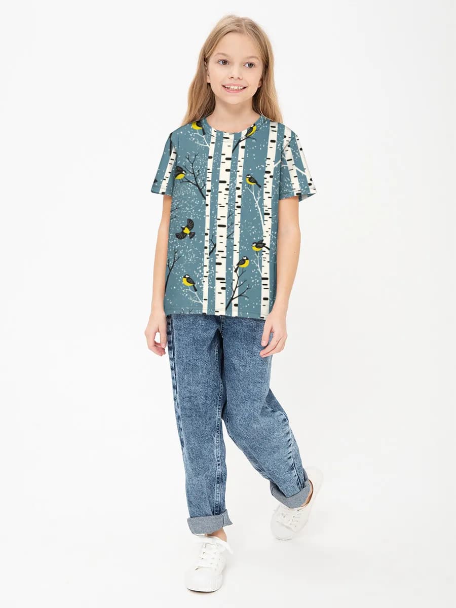 Children's cotton T-shirt (for girls. Copy)