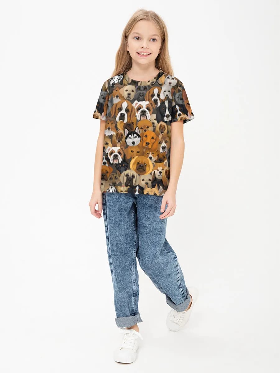 Children's cotton T-shirt (for girls. Copy)