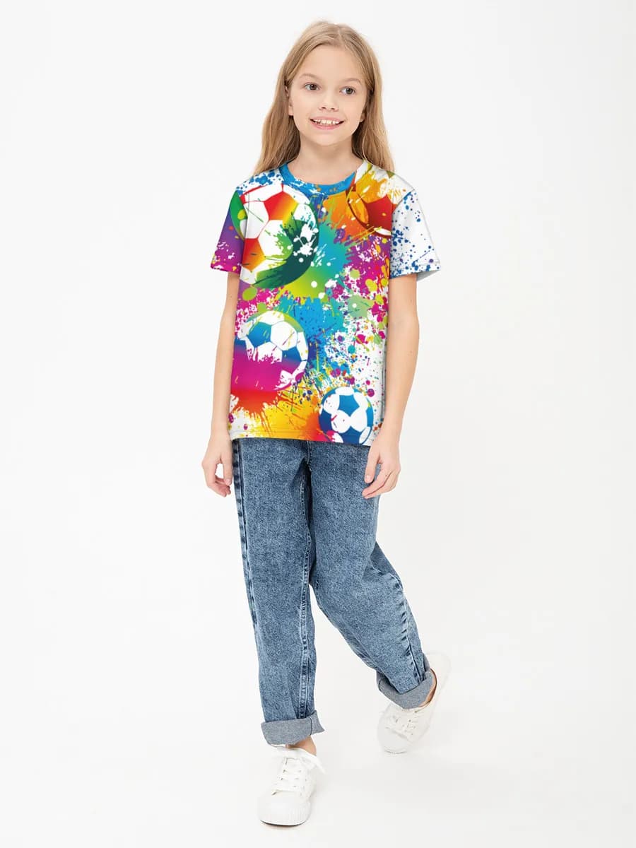 Children's cotton T-shirt (for girls. Copy)