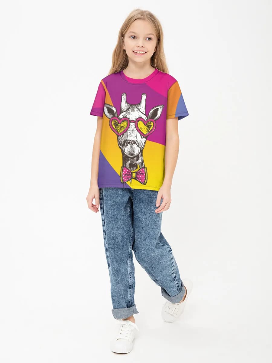 Children's cotton T-shirt (for girls. Copy)