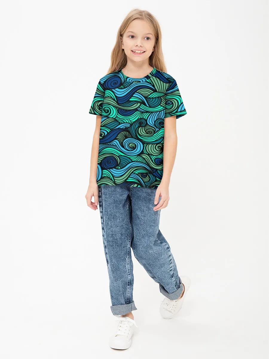 Children's cotton T-shirt (for girls. Copy)